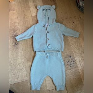 Carter's Soft Knit Baby Cardigan and Pants - Light Green